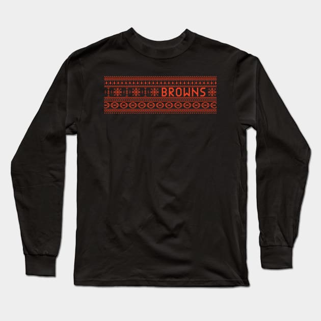 Browns / Xmas Edition Long Sleeve T-Shirt by Nagorniak